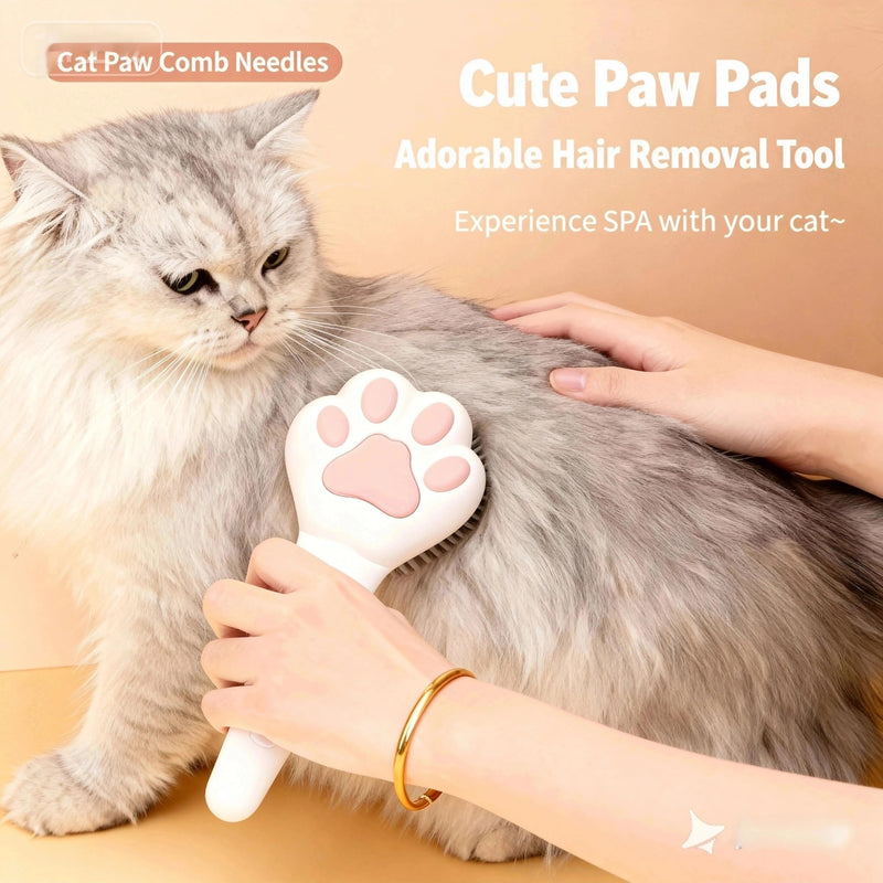 Cat Brush for Shedding, Self-Cleaning Slicker Brush for Indoor Cats, Gently Remove Loose Fur, Pet Grooming Massage Deshedding Tool, Suits Long & Short Haried Cats and Dogs - PawsPlanet Australia