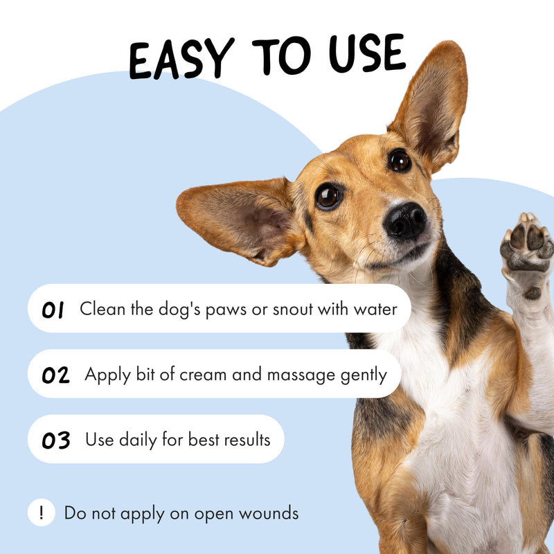 Belly Snout & Paw Cream for Dogs (1.7 oz) - 100% Natural Lick Safe Moisturizer, Soother & Protector for Cracked Paws, Snow & Salt - Fragrance Free - Elbows, Paws & Snout Soother for Dogs - PawsPlanet Australia
