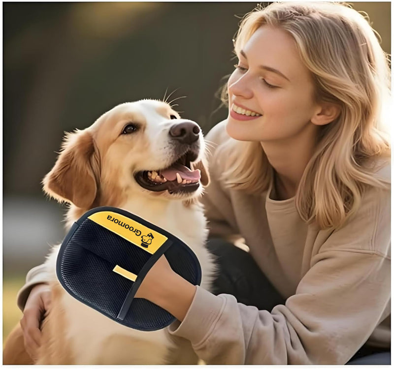 Electrostatic Pet Hair Removal Glove - Reusable for Dogs Cats, Couch Furniture Carpet Car Seat, Washable Grooming Mitt Lint Remover Tool - PawsPlanet Australia