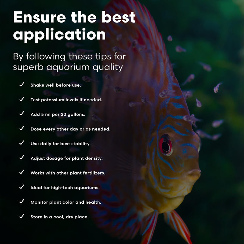 Brightwell Aquatics Florin-K High-Purity Potassium Supplement for Freshwater Aquariums Supports Photosynthesis, Growth & Enzyme Activation, Shrimp Safe, 500 ml 500-ml