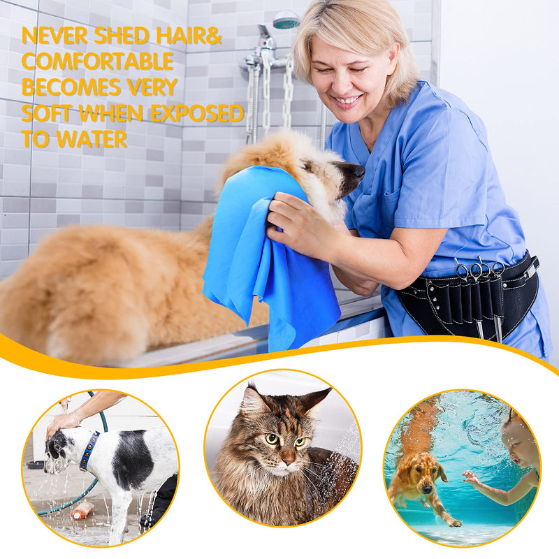 Tatuo 3 Pieces Pet Absorbent Towel Dog Bath Towel 25.2 x 16.34 Inch Dog Quick Drying Towel Pet Shower Towel Cat Grooming Towel Machine Washable Suitable for Any Size Pets Dogs Cats - PawsPlanet Australia