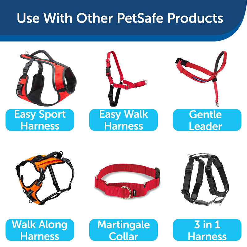 PetSafe Nylon Leash - Chew-Resistant Cat & Dog Behavioral Training Leash - Compatible with Easy-Walk Harness - Traditional-Style Reliable Pet Lead with a Padded Hand Wrap - 3/4" x 4' - Red - PawsPlanet Australia