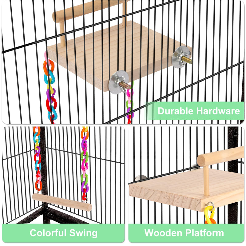 Kyouki Bird Perch Bird Cage Accessories Platform Swing - for Parrot,Parakeet,Budgies, Cockatiels, Lovebirds, Pacific Parrotlets,Chinchilla, Hamster - Sturdy Play Gym Exercise Stand - PawsPlanet Australia