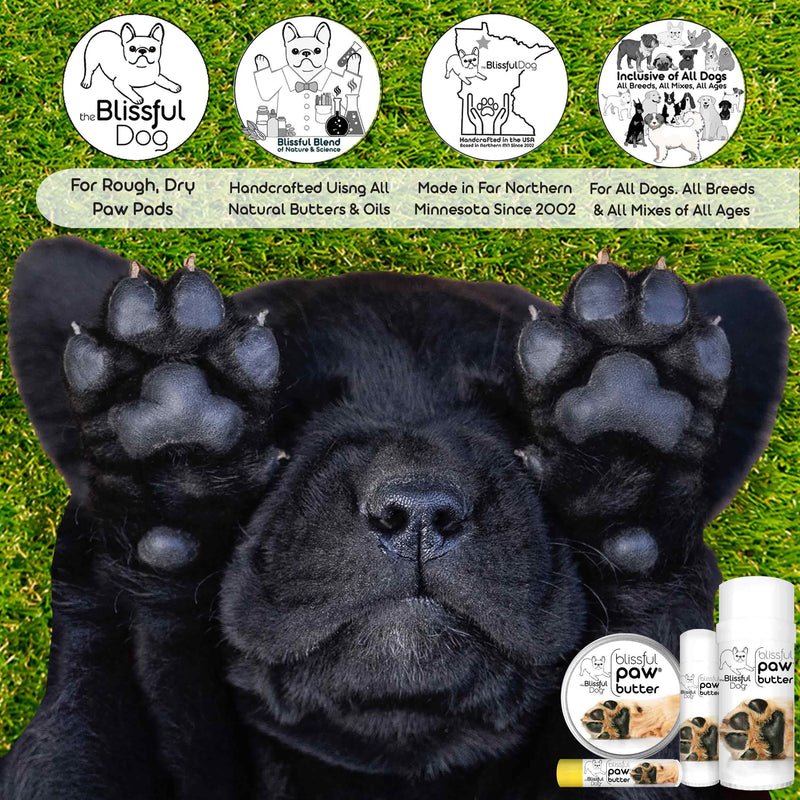 The Blissful Dog Paw Butter, Moisturizer for Dry Paw Pads, Softens and Protects a Rough Paw in Winter, Versatile, Lick-Safe Dog Paw Pad Balm, 0.50 oz. 0.50 Ounce - PawsPlanet Australia