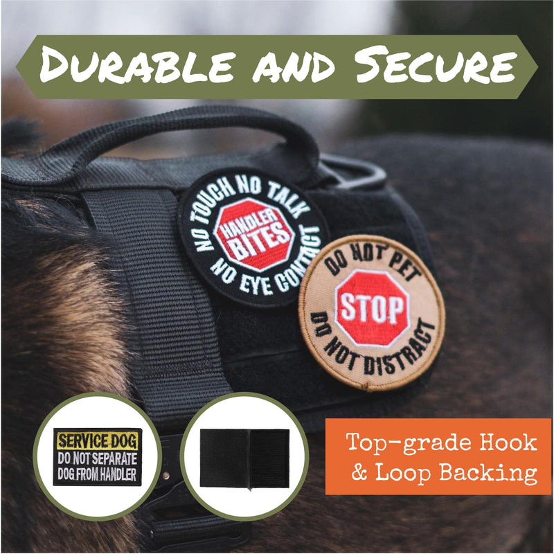 Service Dog Patches | Ask to Pet Service Dog in Training Patches for Vests, Collars and Harness (12-Pack) Regular Assorted - PawsPlanet Australia