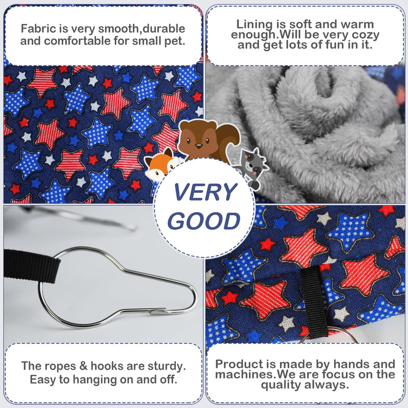 Guinea Pig Hideout Toys Ferret Hammock Rat Hammock Large,Small Animal Chinchilla Bed for Hamster Tunnel Squirrel Sugar Glider Cage Accessories Set Hanging for Hide,Single Hammock,Blue - PawsPlanet Australia