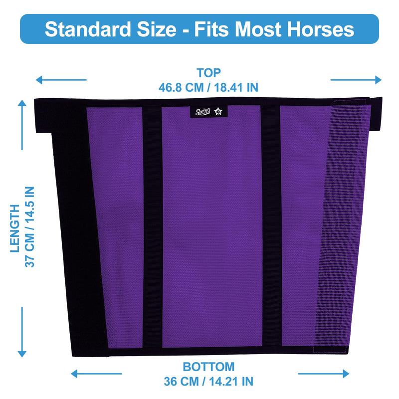 RCL Breathable Horse Fly Boots Set of 4, UV Protective Mesh Horse Leggings, Stomp-Reducing Horse Boots Stay-On Design with Nylon Support, Easy Fit Fly Boots for Horses Hoof & Leg Protection Purple - PawsPlanet Australia