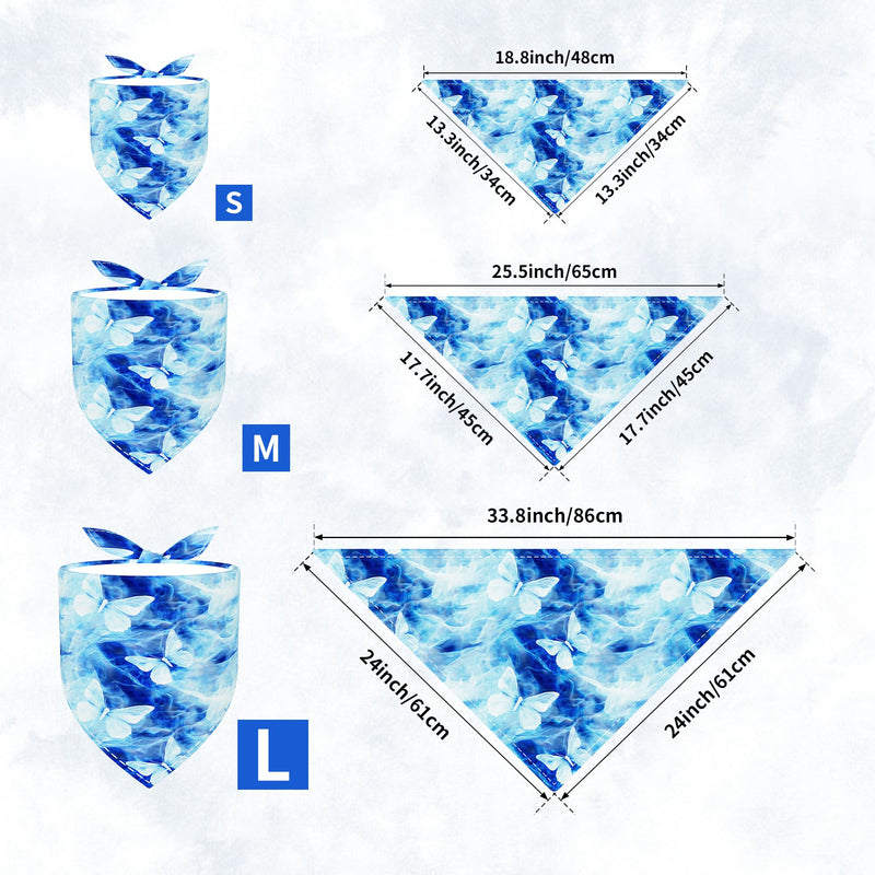 30 Pcs Tie Dye Dog Bandanas for Small Dogs Stitch Dog Bandana Bulk Reversible Print One Side Polyester Puppy Scarves Party Grooming S - PawsPlanet Australia
