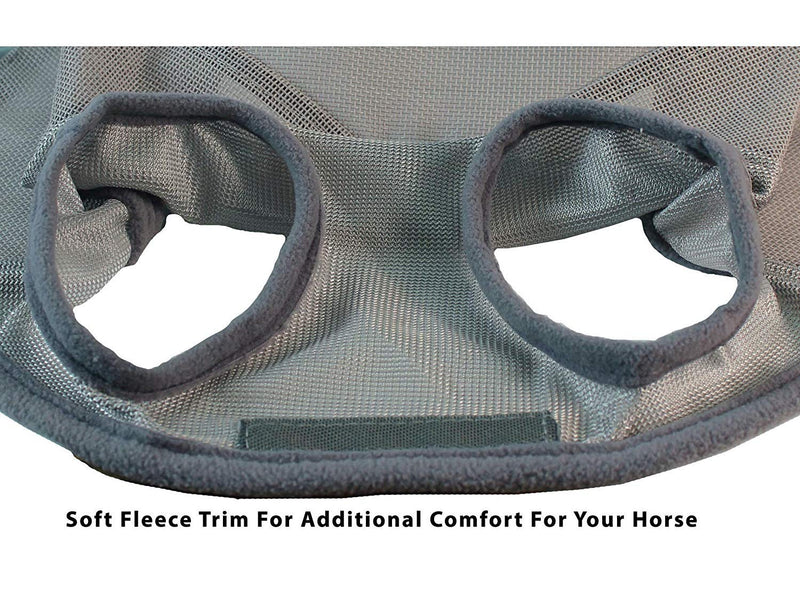 Derby Originals Reflective Mesh Fly Mask with 1 Year Warranty No Ears or Nose Cover,Summer Blue,Large (Full/Average),72-7107SB-L - PawsPlanet Australia