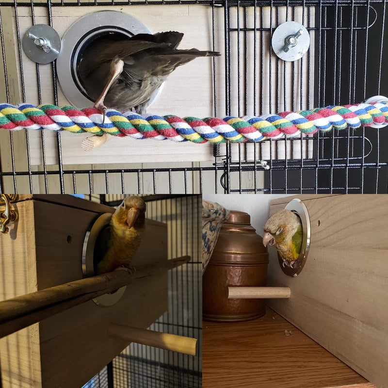 MUYG Parakeet Breeding Box Birds Natural Wooden House Lovebird Nesting Mating Box 7Pcs Bird Supplies for Cockatiel Finch Canary Budgie Aviary (7.67×4.72x4.72 in) - PawsPlanet Australia
