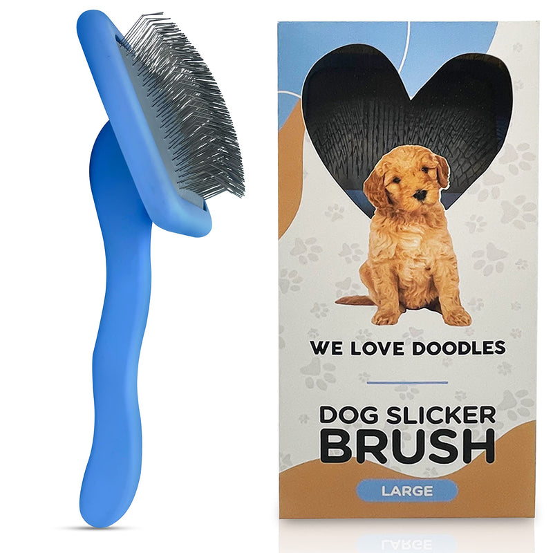We Love Doodles Large Slicker Brush For Dogs & Dog Dematting Comb - Easily Remove Dog Tangles - PawsPlanet Australia