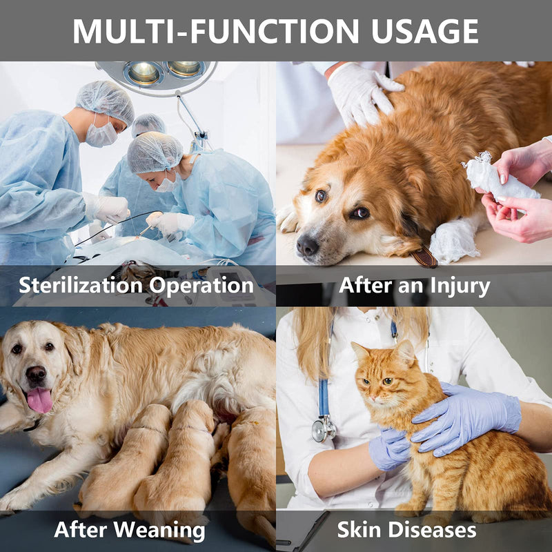 PUMYPOREITY Recovery Suit After Surgery Male/Female Dogs, Pet Post-Operative Shirt Dog Abdominal Wounds Protector Anti-Licking Puppy Medical Surgical Suit(Grey, S) Grey