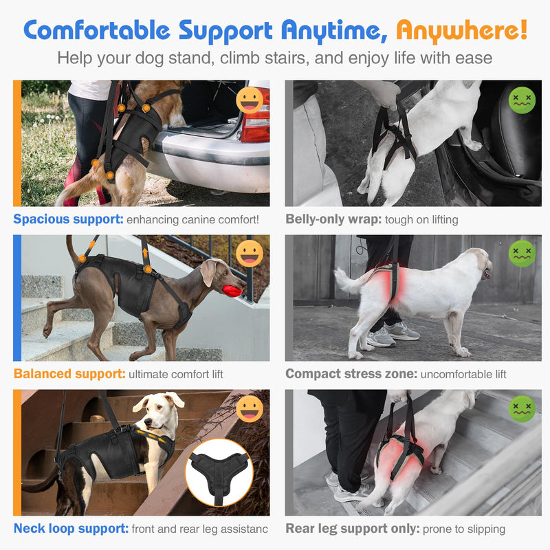 Dog Lift Harness for Large Dogs, Dog Sling for Large Dogs Hind Legs, Dog Back Legs Support Harness Lifting with Handles Dog Hip Support Brace Help for Arthritis Weak Legs Injuries Mobility - PawsPlanet Australia