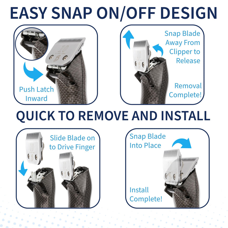 Detachable A Series 30 Blades for Dog Grooming Cuts 1/50" - 0.5mm Japanese High Carbon Steel Dog Clipper Blades & 30 Blade Dog Grooming (Compatible A5 Series Clippers for Dogs Cat (B30) 30 (1/50" - 0.5mm) - PawsPlanet Australia