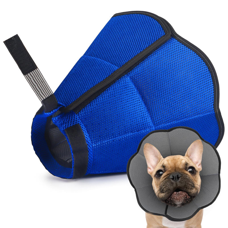 Hard & Heavy Plastic Dog Cone Collar Alternative for Medium Dogs (French Bulldog Dachshund), Adjustable Elizabethan Protective Cone for Healing, Comfortable Recovery Collar Cone of Shame Anti-Lick M(Neck Girth:11.8"-14.5")