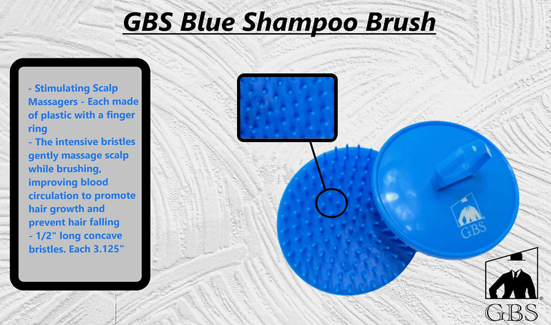 G.B.S Hair Scalp Massager Shampoo Brush-Scalp Brush for Hair Washing, Women, Men & Pet Grooming, Blue 1Blue - PawsPlanet Australia