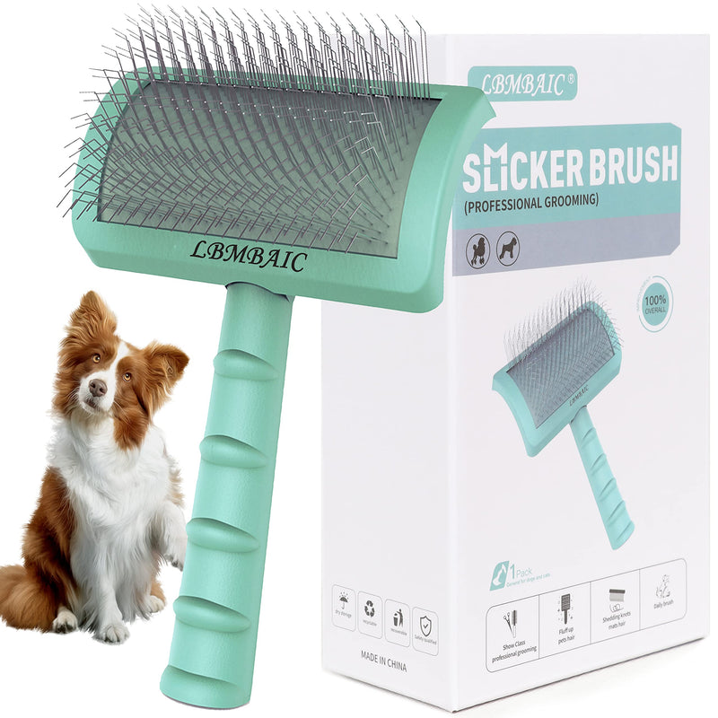 10inches Large Long Wide Tooth Metal Grooming Comb and Slicker Brush for Long Thick Coat Dogs and Cats.