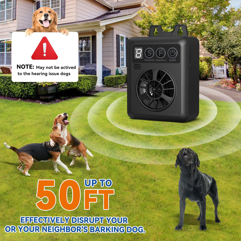Anti Barking Device for Dogs, 50FT Rechargeable Dog Bark Deterrent Devices Stop Neighbors Dog Barking with 4 Modes, Ultrasonic Bark Control Devices Dog Barking Silencer Safe for Outdoor Indoor - PawsPlanet Australia