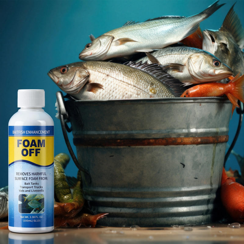 2pcs Foam Remover Water Defoamer for Fish Alive Longer Healthier for Minnow Buckets Livewells Bait Tanks Aquariums Saltwater Reservoir Fishing, 100ml Per - PawsPlanet Australia