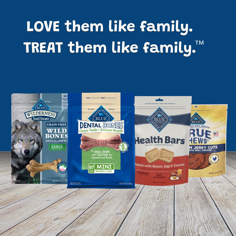 Blue Buffalo Dental Bones Mini Natural Dental Chew Dog Treats Bag Value Pack Unflavored 1.69 Pound (Pack of 1) - PawsPlanet Australia