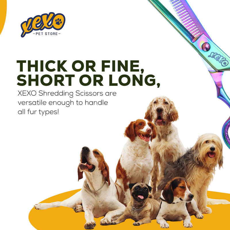 7.5 Inch 40 Teeth Professional Pet Scissors - Comfortable Grip Dog Grooming Kit Thinning Scissor - 7.5'' - PawsPlanet Australia