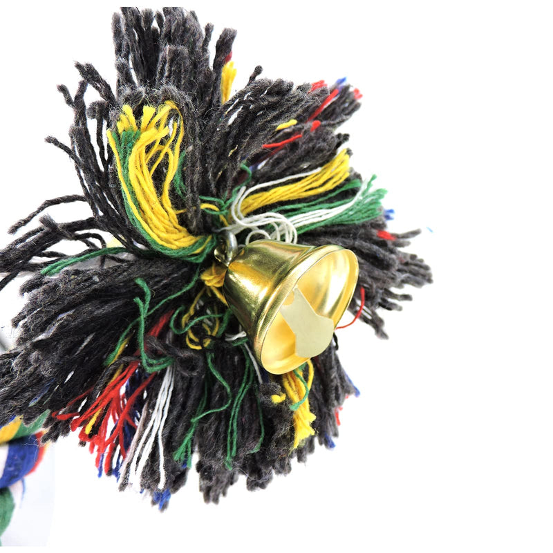 WishLotus Bird Perches, Parrot Colorful Climbing Rope Swing Toys Parrot Stand with Bell and Hanging Clip for Parrots, Budgies, Macaws, Parakeets, and Other Small Birds. (100cm) 100cm - PawsPlanet Australia