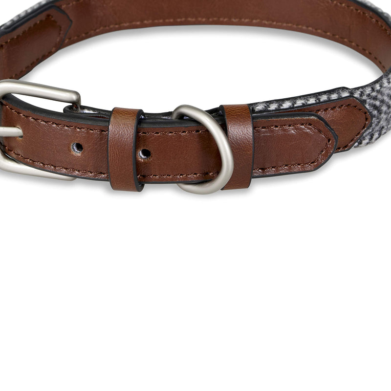 Petface Herringbone Leather Dog Collar, Large - PawsPlanet Australia