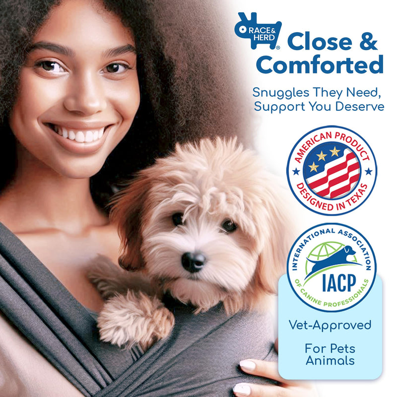 Race&Herd Yorkie Puppy Essentials Pet Carrier - Dog Carriers for Small Dogs Sling, Front Dog Carriers for Small Dog Puppy Carrier, Pet Carrier for Small Dogs Backpack Carrier 5-10 lbs Black - PawsPlanet Australia