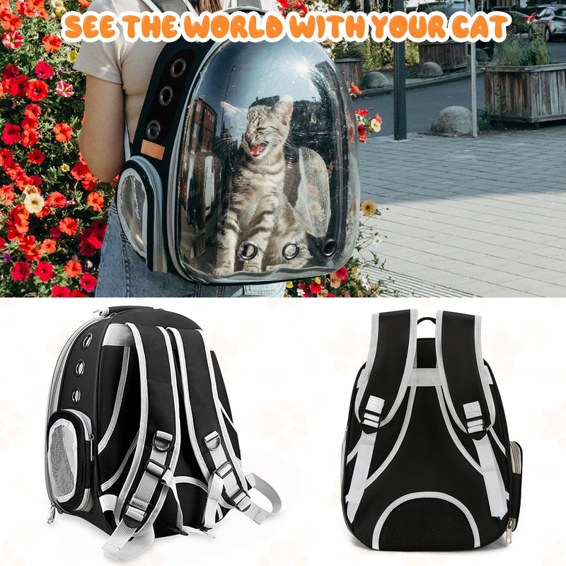 Cat Carrier Backpack, Cat Carrier Backpack for Small Medium Cat Puppy Dog, Transparent Space Capsule Pat Carrier Backpack, Airline-Approved Pet Carrier, Designed for Travel Hiking Walking Camping - PawsPlanet Australia