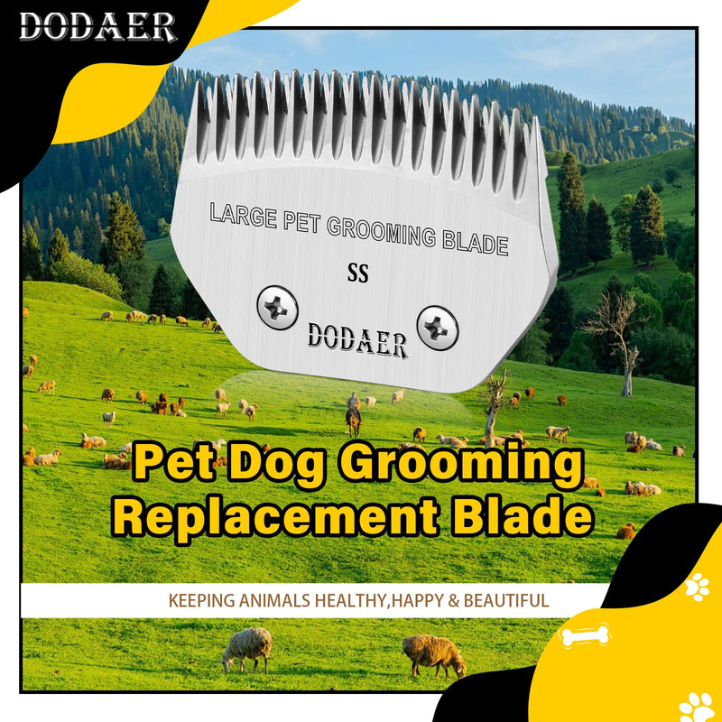 Large Detachable Pet Dog Grooming Steel Blade,Compatible with Andis Super Blending,Oster A5,Wahl KM10 Series Clippers for Large Dog,Horses,Sheep，Cut Length 1/50" - PawsPlanet Australia