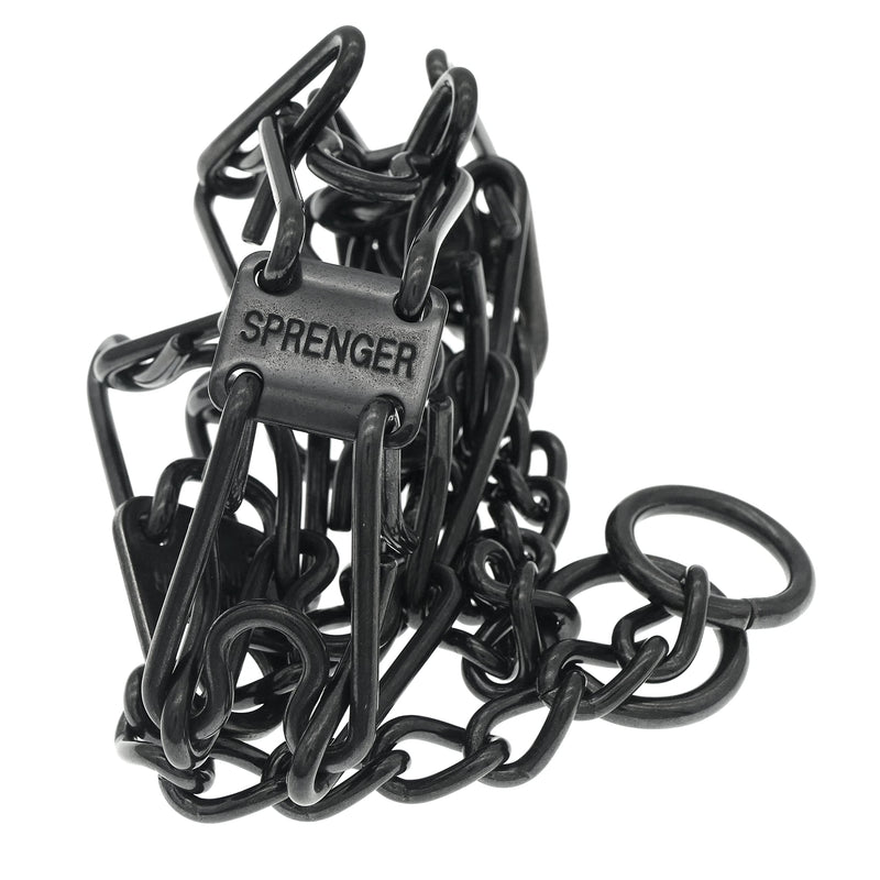 Herm Sprenger Black Stainless Steel Dog Prong Collar with Easy On Assembly Chain Professional Training Pinch Collar for Small Medium Large Dogs Made in Germany (24in x 3.2mm (Neck Size up to 19in)) 24in x 3.2mm (neck size up to 19in) - PawsPlanet Australia