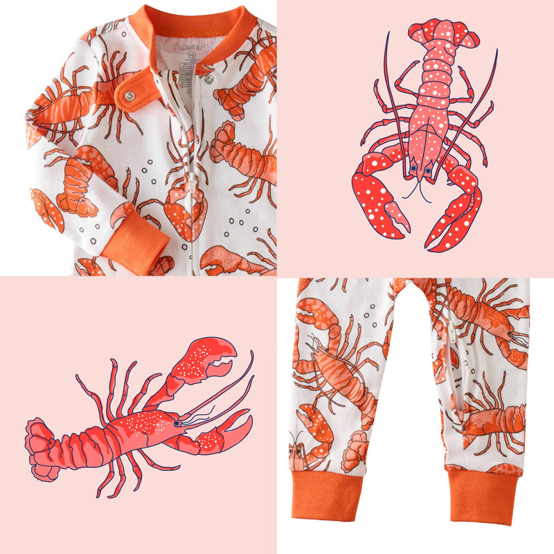 Shawn Snug-fit Footless Baby Pajamas One-Piece 100% Organic Cotton Zip Front Sleeper PJs for Baby Boys & Girls 12 Months Claw-some