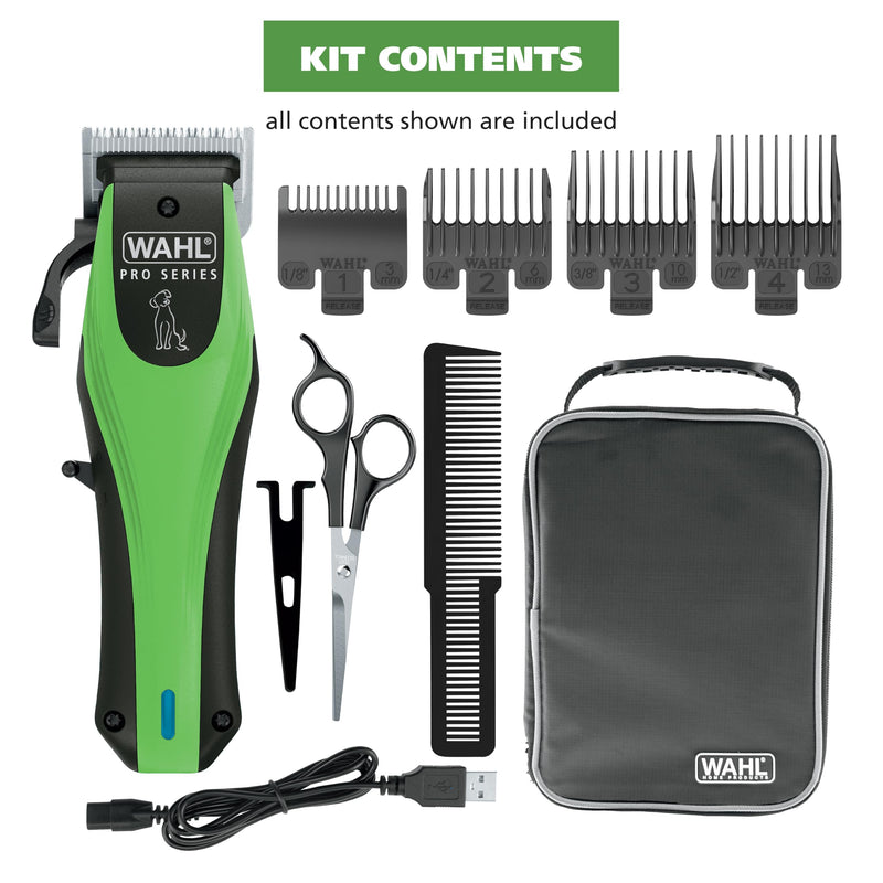 Wahl Pro Series Lithium Ion Cordless Dog Grooming Kit – Rechargeable, Heavy-Duty Dog Clippers for Thick Coats – Model 3025854 - PawsPlanet Australia