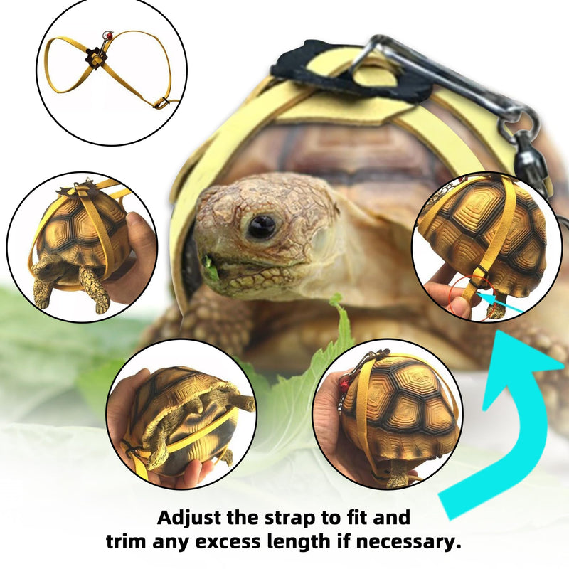 Pet Tortoise Turtle Leather Harness Small Pet Turtle Leash and Harness Pet Tortoise Leash Suitable for Tortoise Supplies Adjustable Control Leash (S,Blue) Blue S - PawsPlanet Australia
