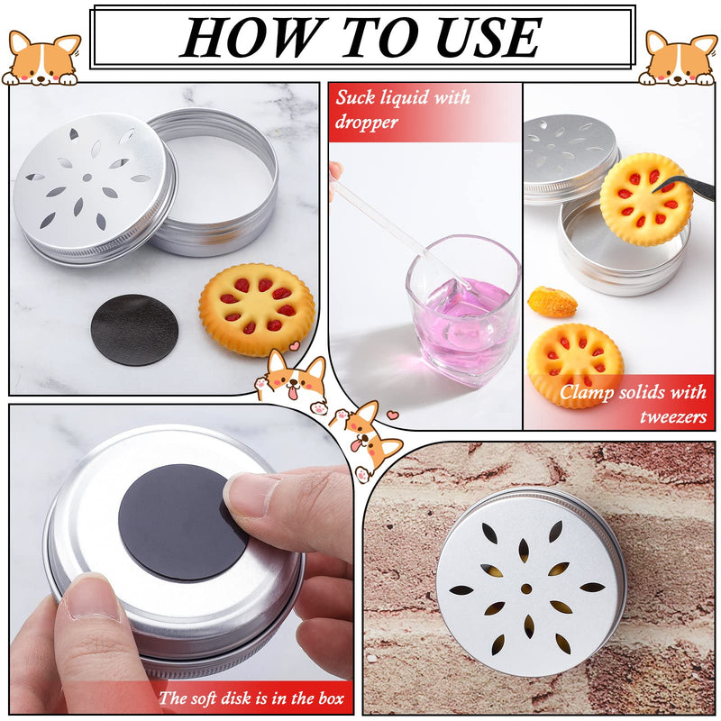 59 Pcs Dog Scent Training Kit, 24 Dog Scent Training Box Dog Nose Work Containers Aluminum Cans 24 Magnetic Dots 10 Plastic Dropper with 1 Tweezer for Work Dogs Training - PawsPlanet Australia
