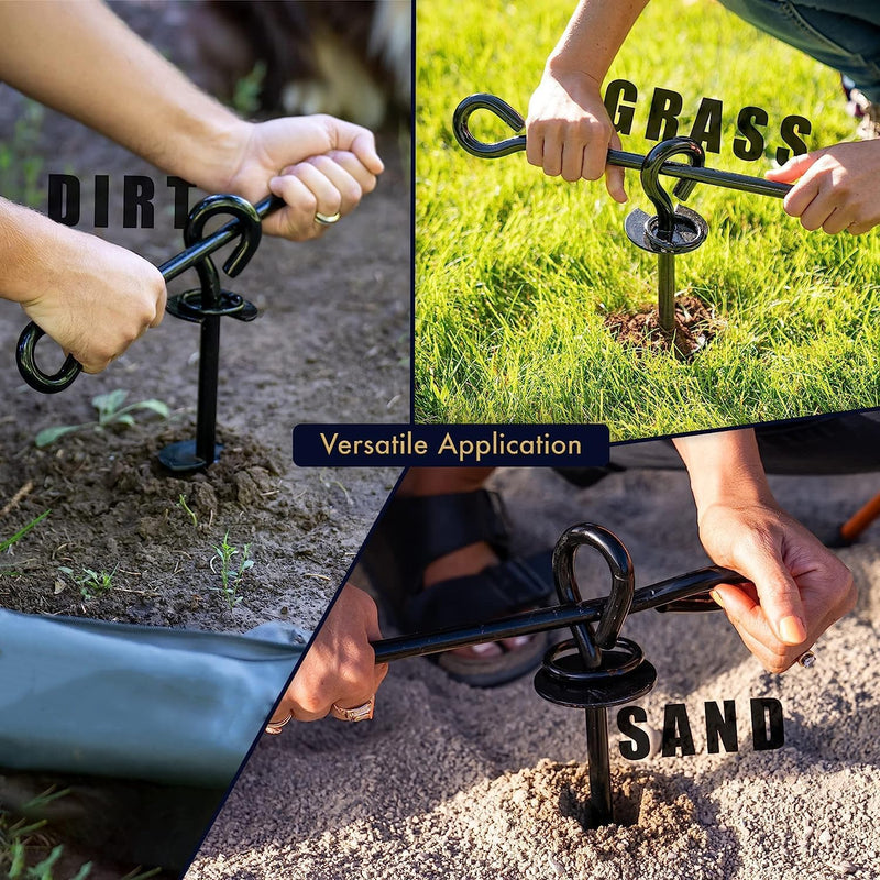 Dog Tie Out Stake and Cable, 30 Ft Pet Tie Out Cable for Dogs Up to 125 Pounds Heavy Duty Anchor No Rusting Bending or Pulling Out for Yard Beach Outdoor Lawn - PawsPlanet Australia
