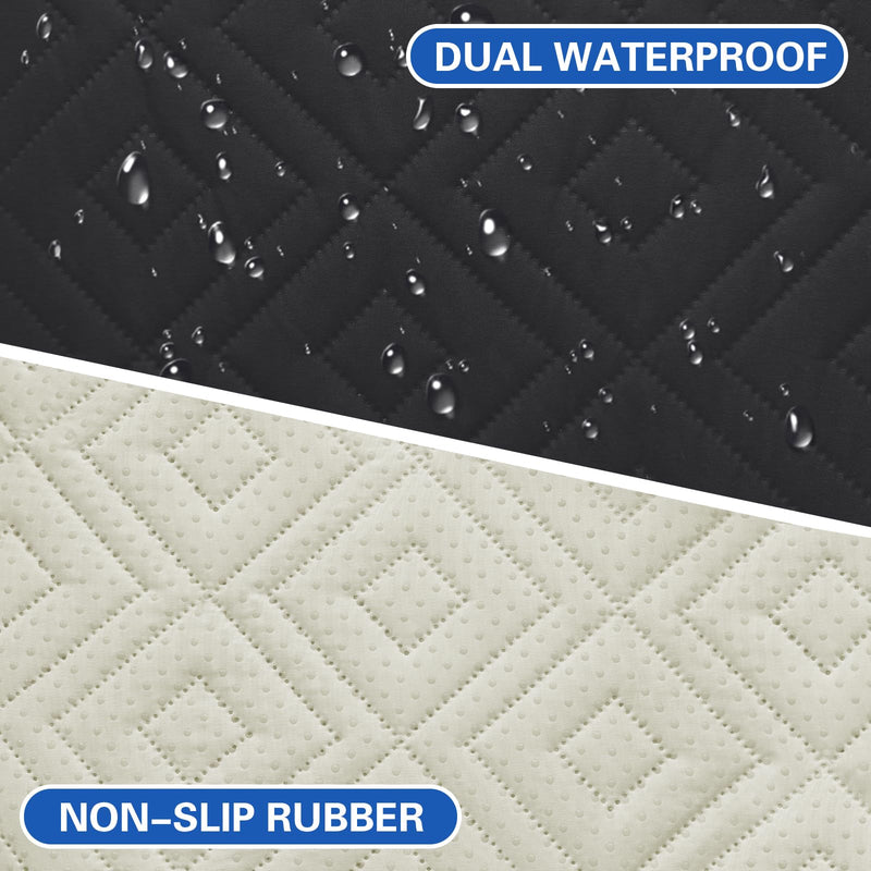 2026 Waterproof Bed Sofa Blanket (52"x82") Comfy Couch Sofa Mat for Dog Pets with Anti-Slip Back, Universal Incontinence Lightweight Liner Pad for Furniture Car Picnic etc Durable Washable, Black 52x82 Inch - PawsPlanet Australia