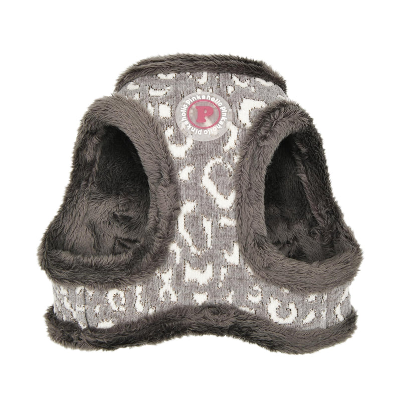 Pinkaholic New York Tailsy Vest Dog Harness Step-in Warm Winter Leopard Pattern for Small Dog, Grey, Large - PawsPlanet Australia