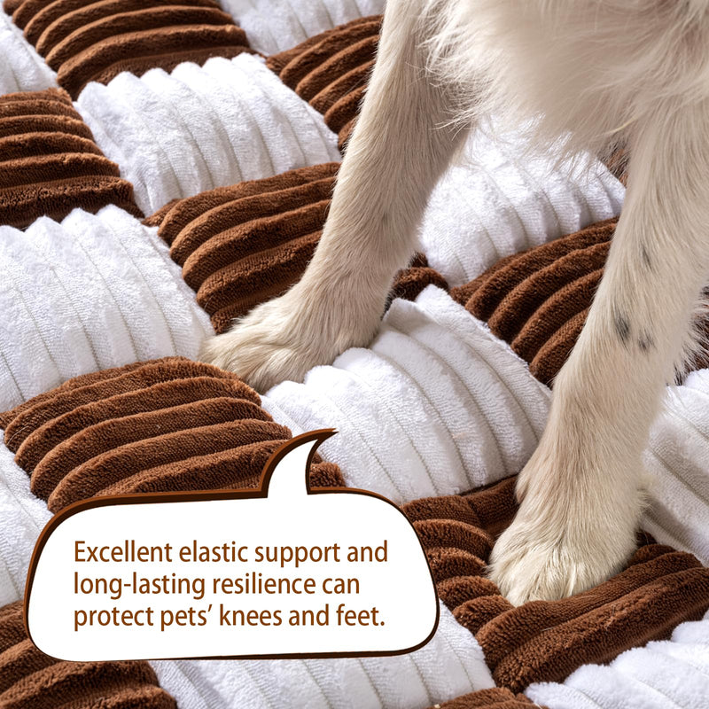 Dog Couch Bed, Thick Flannel Dog Couch Cover Protector, Washable Pet Couch Covers for Sofa, Non-Slip Couch Covers for Dogs, Pet Bed Mat for Couch (Brown, M-33.45 x 30.71 inch) Brown - PawsPlanet Australia