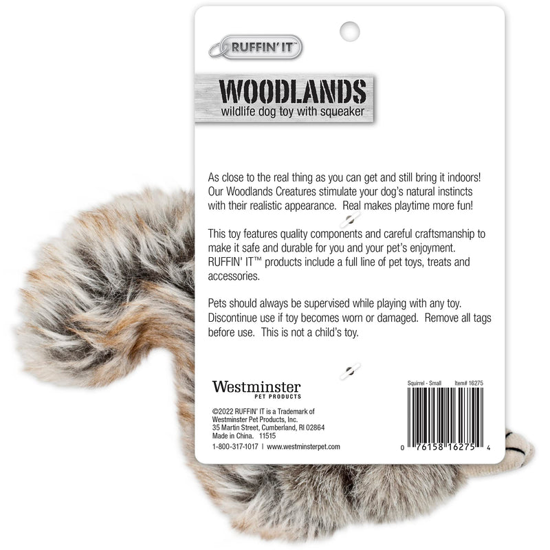 RUFFIN' IT Reaowazo Woodlands Plush Squirrel Dog Toy, Small youth large / 11-13 - PawsPlanet Australia