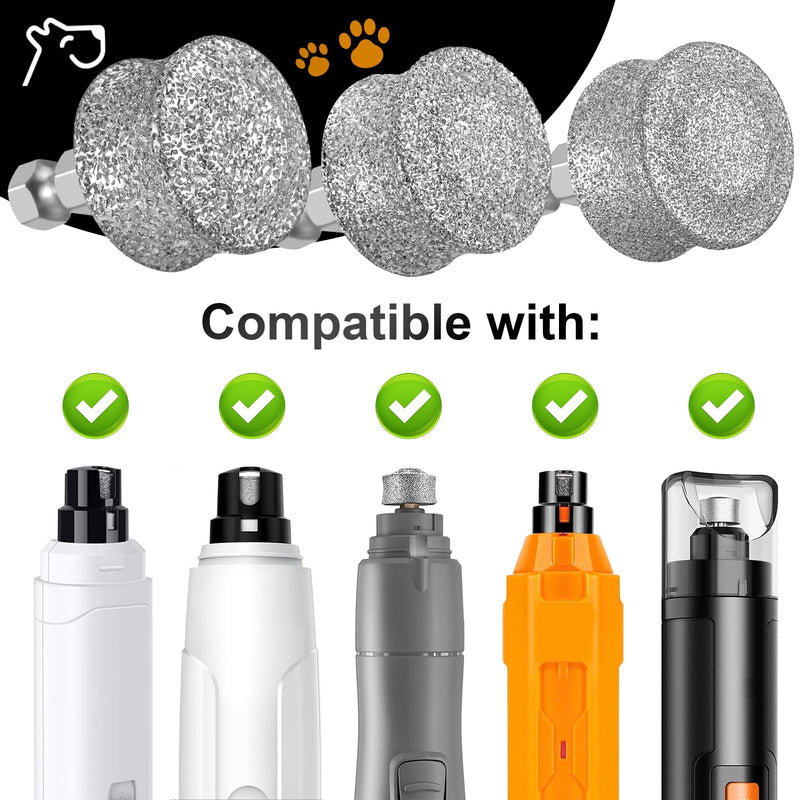 IREDOON Dog Nail Grinder Replacement Head-Integrated Grinding Head for Casfuy and Most Brands, Highly Efficient, Safe and Durable (3pcs) 3Pack 100-80-60#