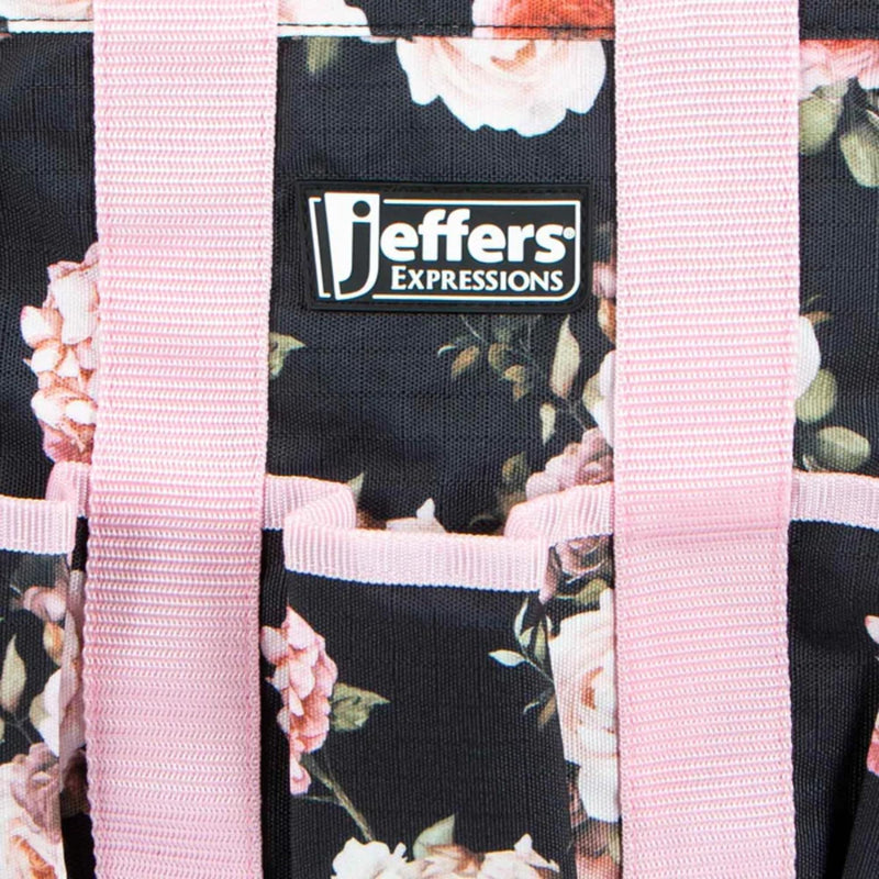 Jeffers Expression Deluxe Grooming Bag, Rose Garden – Zippered Top Organizer for Brushes, Spray, Hoof Picks, Tack & Accessories – Travel, Camping, Horse, Dog, Cat & Pet Grooming Tote - PawsPlanet Australia