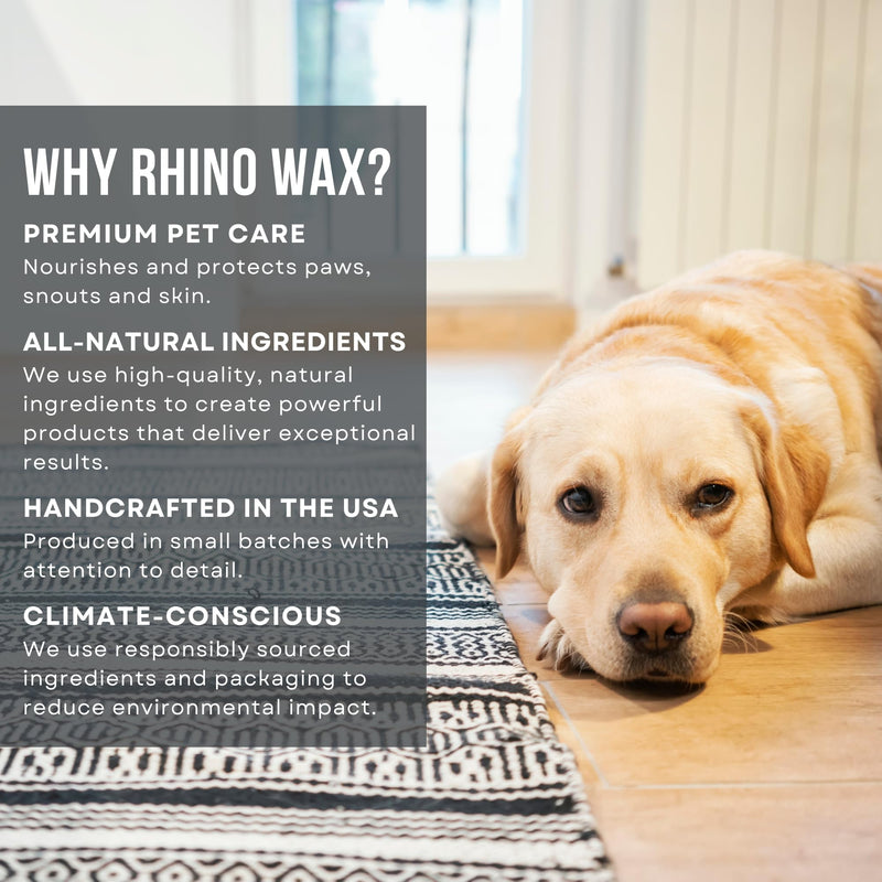 Dog Paw Trail Wax 2oz - Use Before Taking Dogs on a Hike - Balm Helps Protect Against Rocks, Uneven Terrain, Thorns, Glass - Moisturizes and Improves Elasticity - Lick-Safe - Made in USA - PawsPlanet Australia