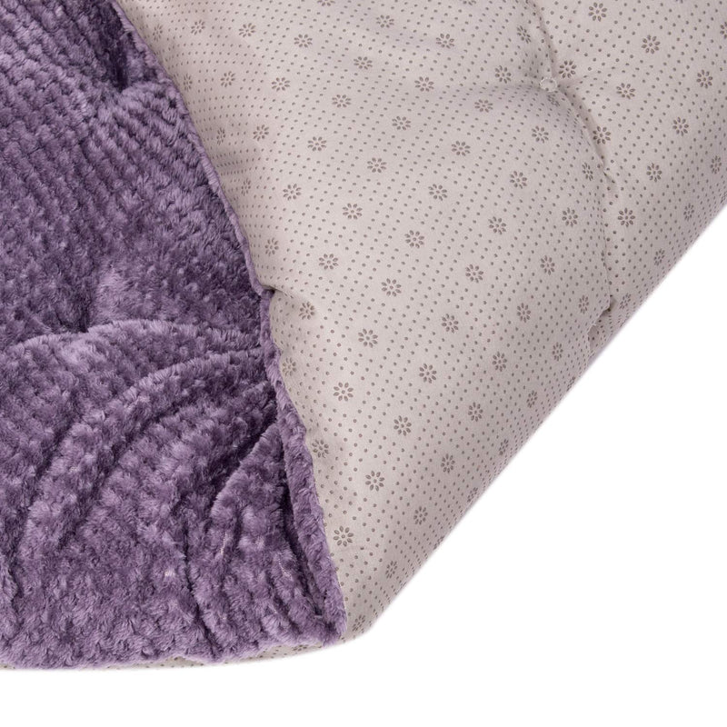 WONDER MIRACLE Fuzzy Deluxe Pet Beds, Super Plush Dog or Cat Beds Ideal for Dog Crates, Machine Wash & Dryer Friendly (23" x 35", L-Grape Purple) 23" x 35" - PawsPlanet Australia