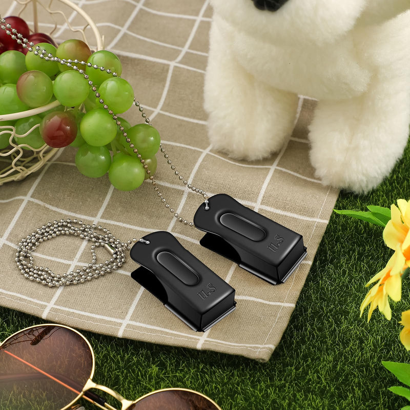 Jenaai 3 Pieces Brass Pet Training Clicker Dog Necklace Signaling Cricket Clicker Training for Puppy Dogs Cat(Black) Black - PawsPlanet Australia