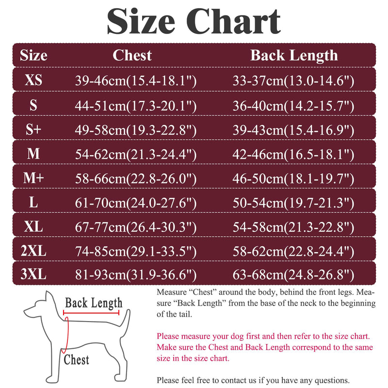 Red Post Op Dog Recovery Suit Female Spay Vest After Surgery with Zip Dog Onesie Body Suit Spay Recovery Suits Female Dogs Surgical Suits After Spaying Medical Vest Dogs Pyjamas Surgery Shirt M+ Female-Red
