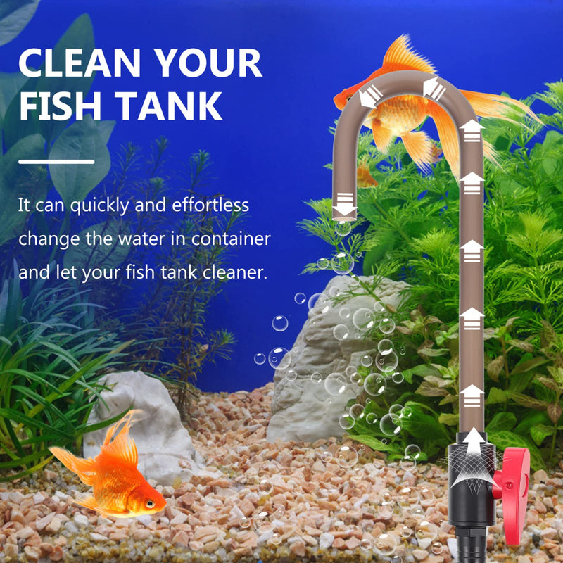 NUOBESTY Aquarium Water Changer Aquarium Gravel Cleaner Fish Tank Change Water Pipe Water Changer Siphon Aquarium Accessories - PawsPlanet Australia