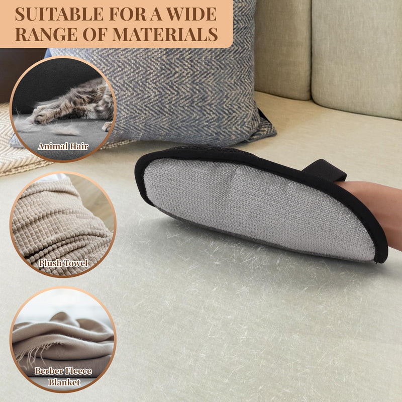 2 Pcs Electrostatic Hair Removal Glove, Reusable Pet Hair Remover Gloves with Tool - PawsPlanet Australia