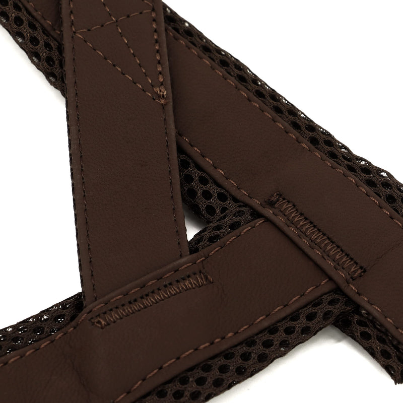 PET ARTIST No Pull Dog Harness, Soft Padded PU Leather Step in Dog Harness with Quick Release Metal Buckle, Adjustable Quick Fit Pet Strap Vest Harnesses for Medium Dogs Walking Training,Chest 22-27" M:Chest 22-27" (28.5-49.5lbs) Brown - PawsPlanet Australia