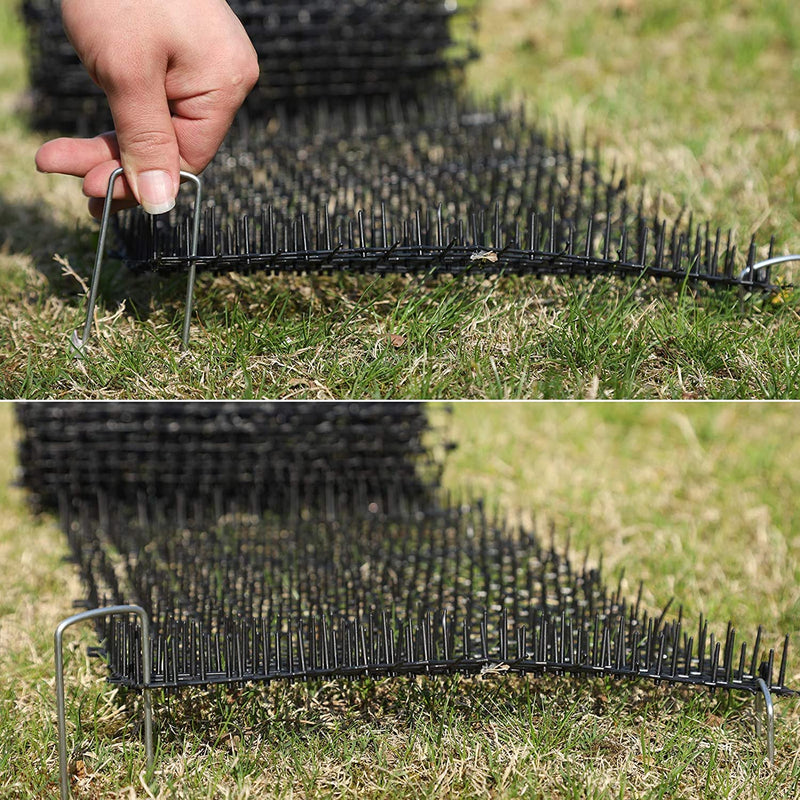 118"x 11.8" Cat Scat Mat for Cats with Spikes, Scat Mats for Dogs, Prickle Strips Digging Stopper Outdoor Deterrent Mat for Indoor Garden includes 8 Garden Staples 121.2"L x 118.0"W x 11.8"Th - PawsPlanet Australia
